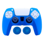 Capa Skin P/ Controle De Ps5 Playstation 5 Protetora Em Silicone Alta Proteção Azul