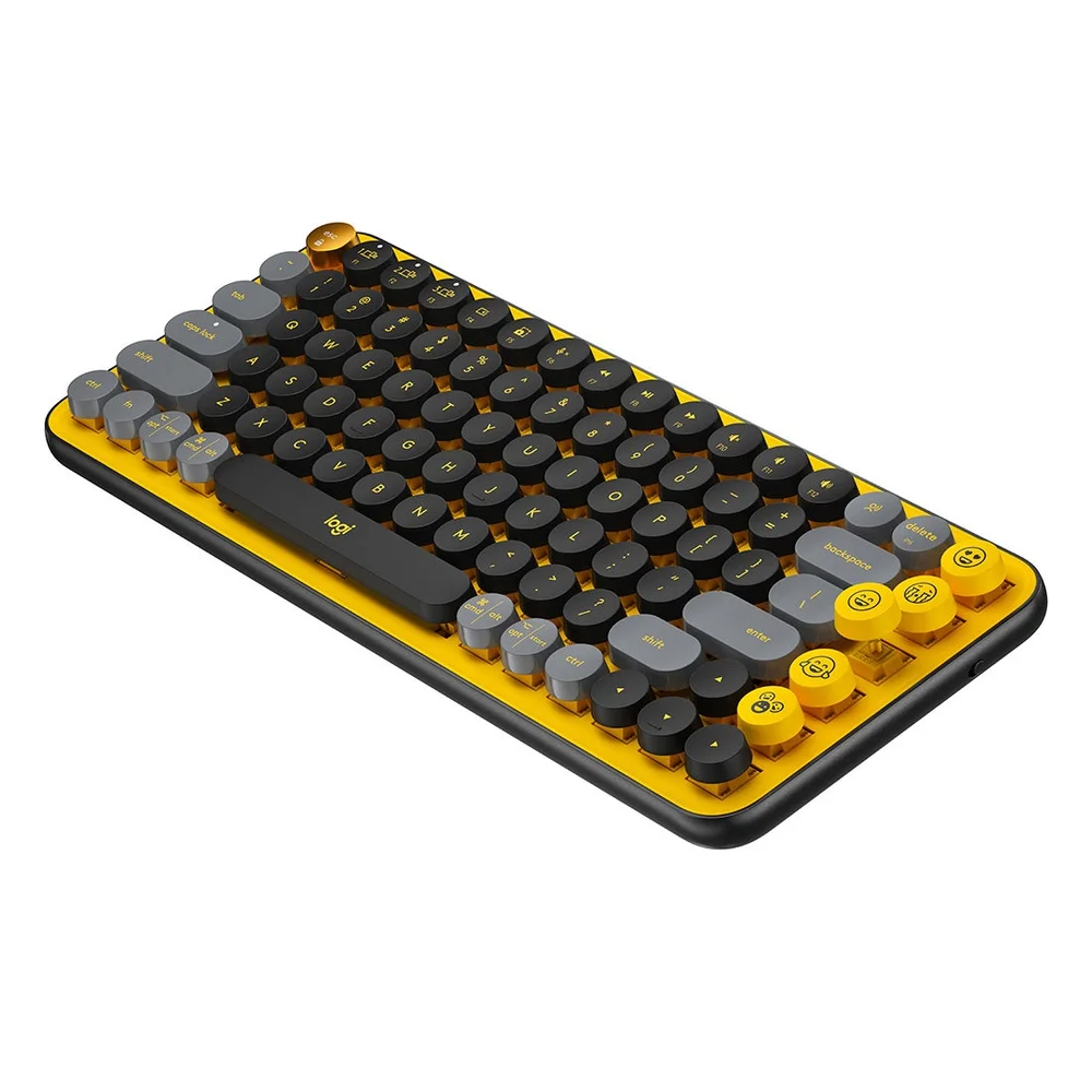 Imagem 2 de 5 do produto Teclado Logitech Pop Keys, Sem Fio, Amarelo - 920-010710-c