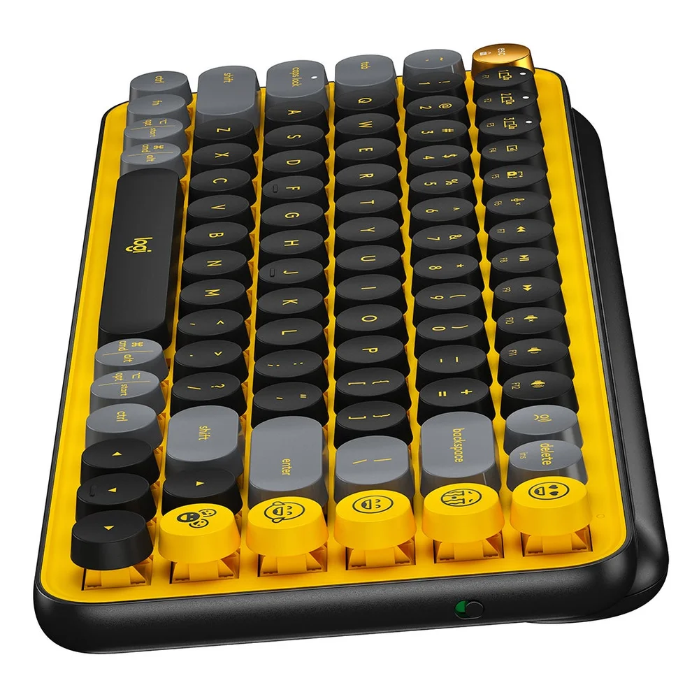 Imagem 3 de 5 do produto Teclado Logitech Pop Keys, Sem Fio, Amarelo - 920-010710-c