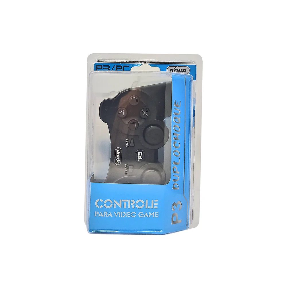 Imagem 2 de 5 do produto Controle PS3 Sem Fio Knup, para PC, DualShock 3, com Cabo USB para Recarregar