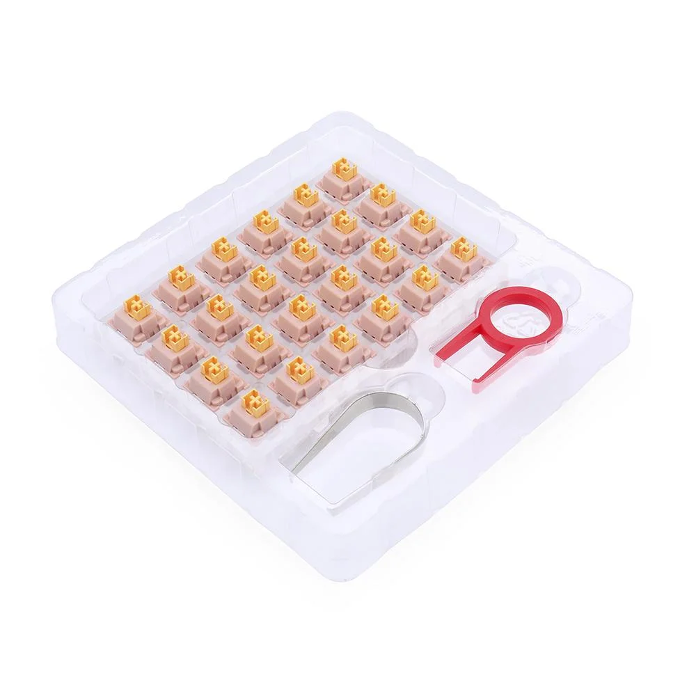 Imagem 2 de 5 do produto Kit De Switches Para Teclado Mecânico, Redragon Bullet Ql, Linear, Com 24 Peças - A113ql