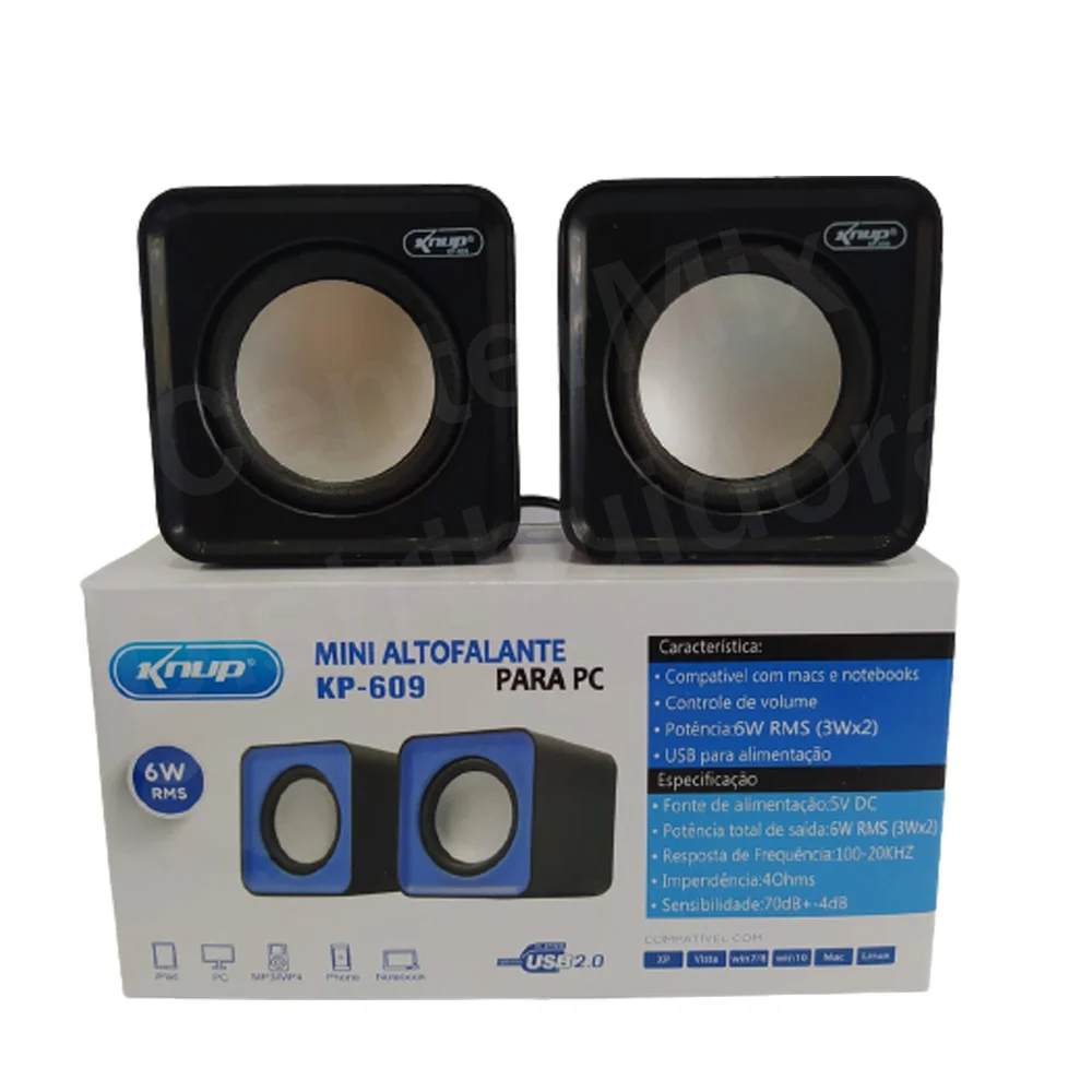 Caixa De Som Knup, Para MAC, PC E Notebook - KP-609