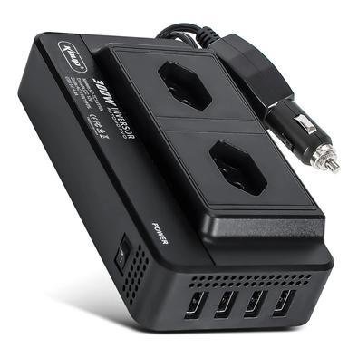 Inversor Automotivo, Conversor De 12v P/ 110v, 300w, 2 Tomadas, 4 Portas, Usb Knup - Kptc13-110