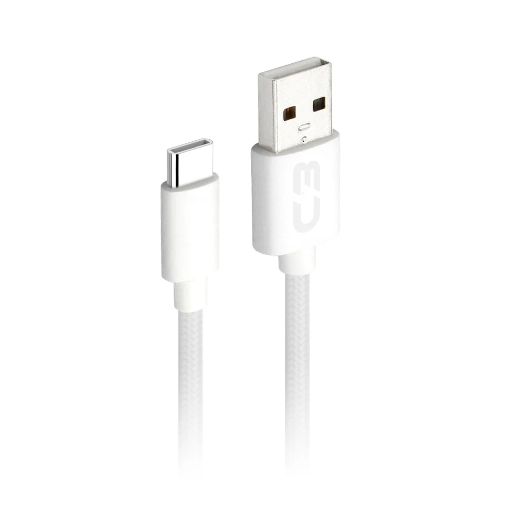Imagem 1 de 3 do produto Cabo USB C3tech, P/ Tipo C, 1 Metro, 2A, Branco - Cb-C11wh