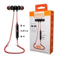 Fone De Ouvido Esportivo Kaidi Kd901 Bluetooth Sem Fio Earphone Sports Premium Vermelho