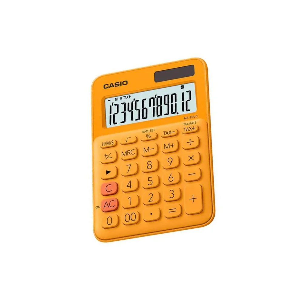 Imagem 4 de 5 do produto Calculadora De Mesa 12 Dígitos Casio Ms-20uc-n-dclaranja Rg