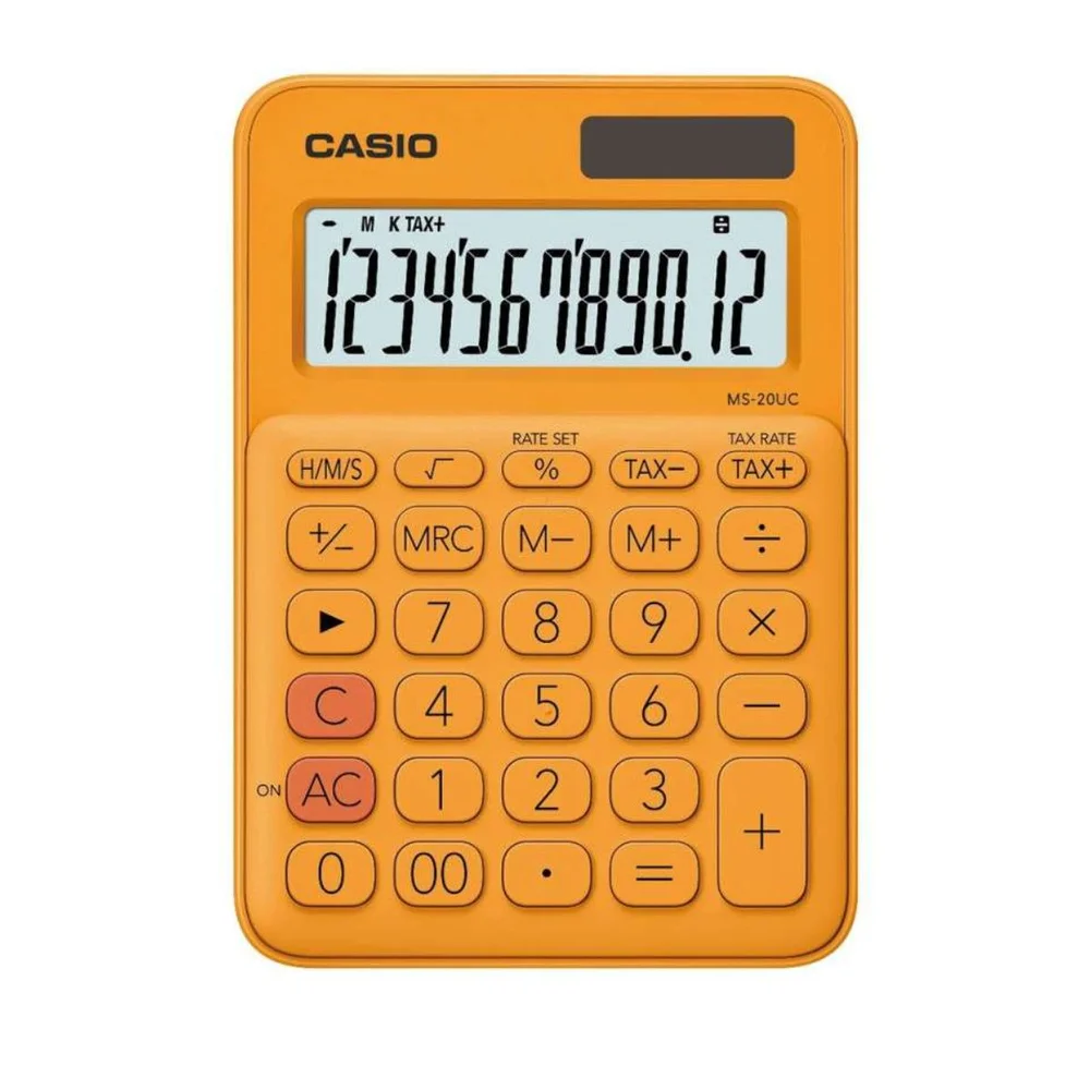 Imagem 5 de 5 do produto Calculadora De Mesa 12 Dígitos Casio Ms-20uc-n-dclaranja Rg