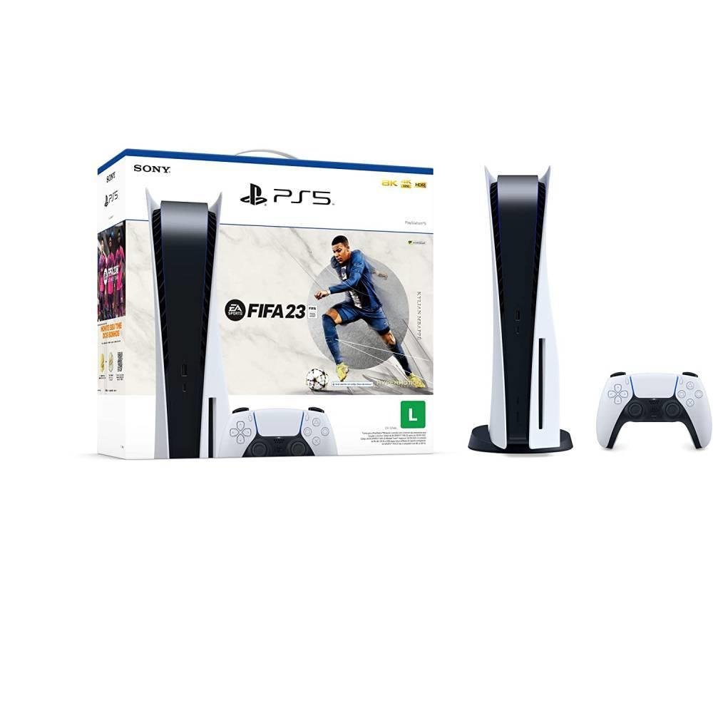 Console Playstation 5 2022, 825GB + 1 Controle Sony + FIFA 23 Lançamento -  Faz a Boa!