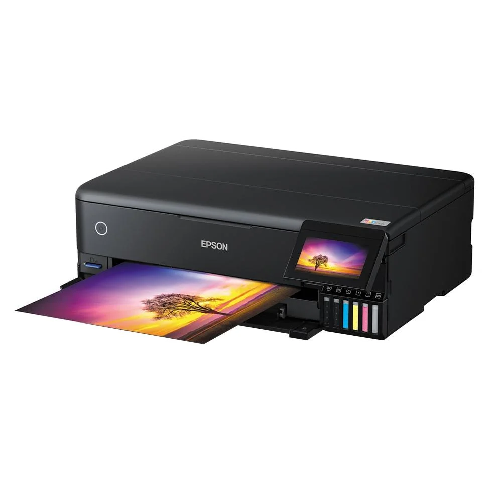Imagem 3 de 5 do produto Impressora Multifuncional Epson Ecotank L8180 Fotográfica Colorida Wi-fi Usb Visor Lcd 110v - Preto
