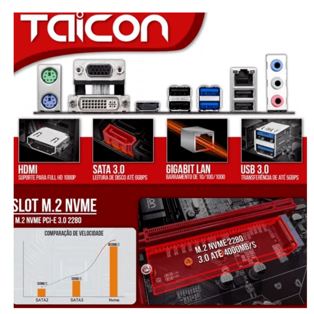 Kit Placa H110 Core I7 7700 7 Geraço Cooler KaBuM