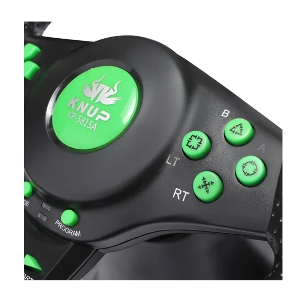 Imagem 3 de 5 do produto Volante C/ Vibração Xbox 360 Ps3 Ps2 Pc Knup Kp-5815a