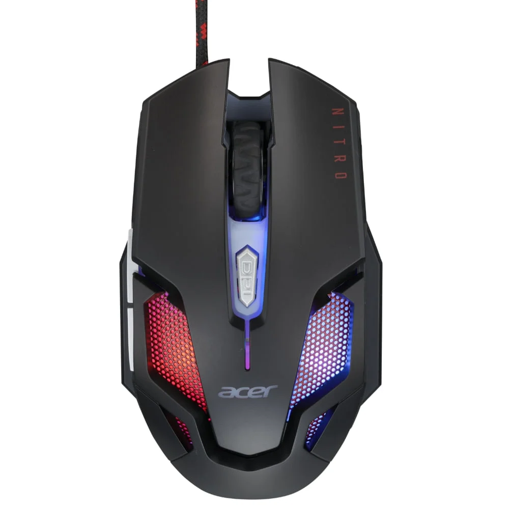 Mouse Gamer Óptico Acer Nitro Nmw200 Gen 2led Retroiluminado Em 7 Cores 6 Botões 7200 Dpi 125 Mhz USB Mouse Gamer Óptico Acer Nitro Nmw200 Gen 2led Retroiluminado Em 7 Cores 6 Botões 7200 Dpi 125 Mhz USB
