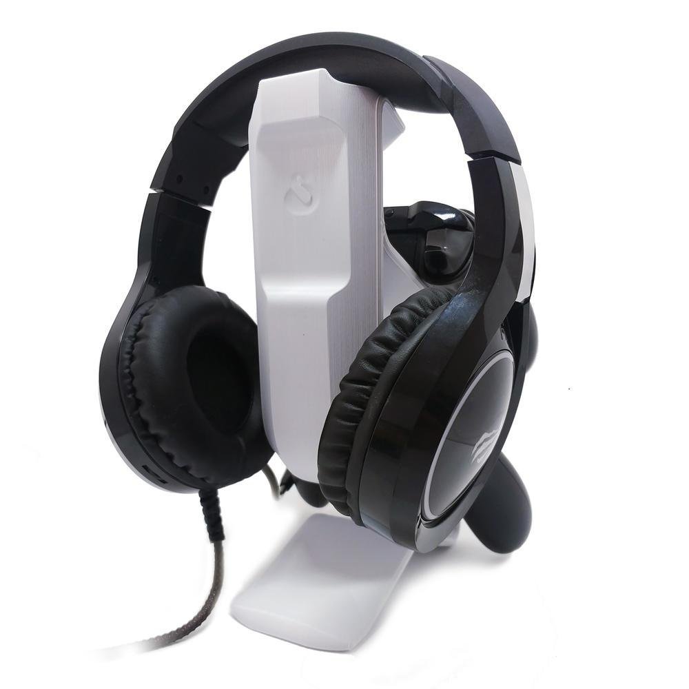 Imagem 3 de 5 do produto Suporte Sculpy 2CTF, Mesa Game Xbox One, S E X, Para 2 Controles E Headset, Branco