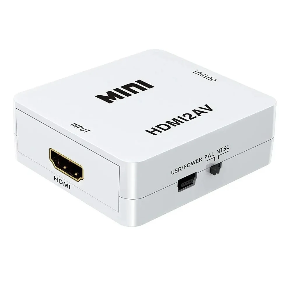 Imagem 3 de 3 do produto Mini Adaptador Conversor De HDMI Pra Video Composto HDMI 2av Knup Kp3455
