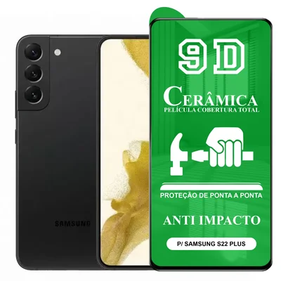 Película Ctech 9D Cerâmica, P/ Samsung S22 Plus, Protetora Anti Impacto, Flexível, Nano Gel
