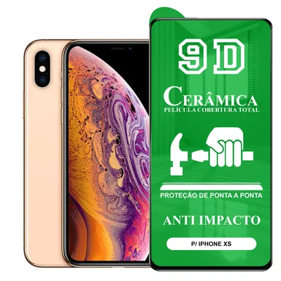 Película Ctech 9D Cerâmica, P/ Iphone XS, Protetora Anti Impacto, Flexível, Nano Gel