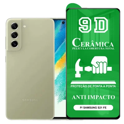 Película Ctech 9D Cerâmica, P/ Samsung S21 FE, Protetora Anti Impacto, Flexível, Nano Gel