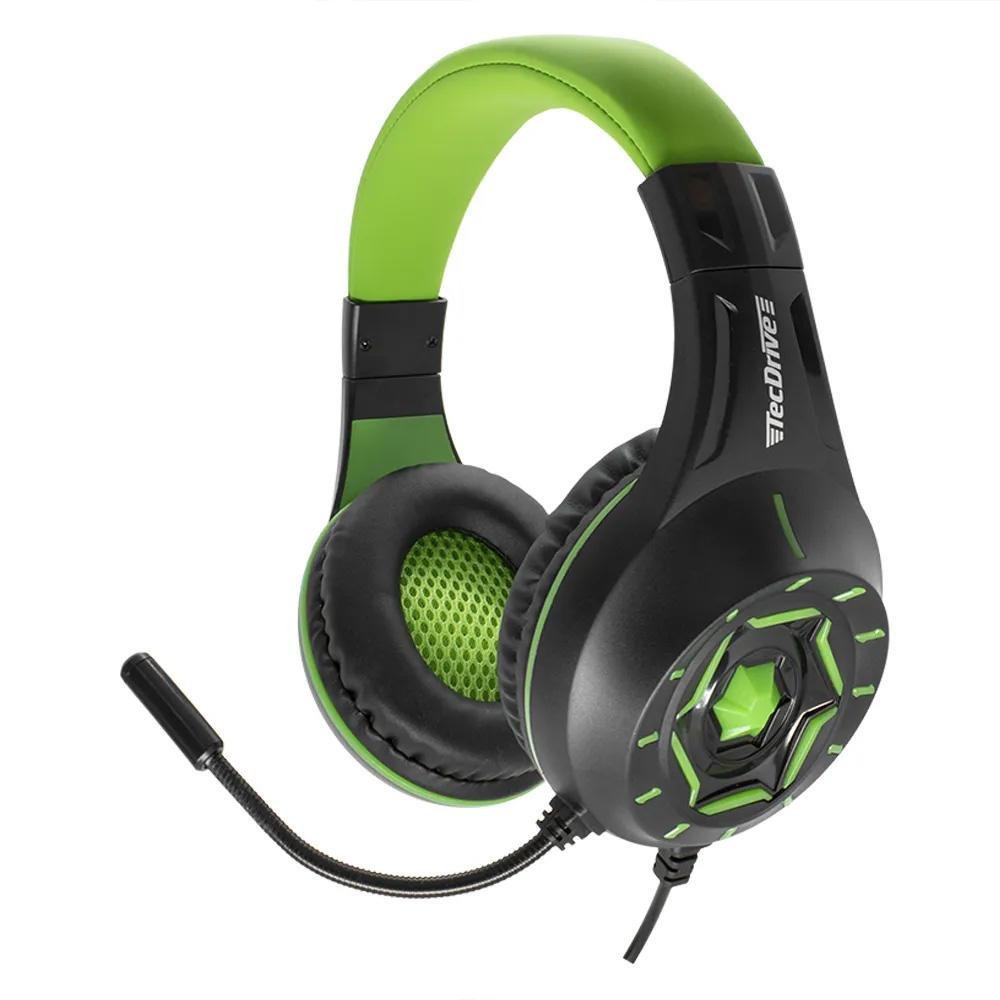 Headset Gamer Tecdrive PX12 Space War, Verde KaBuM!