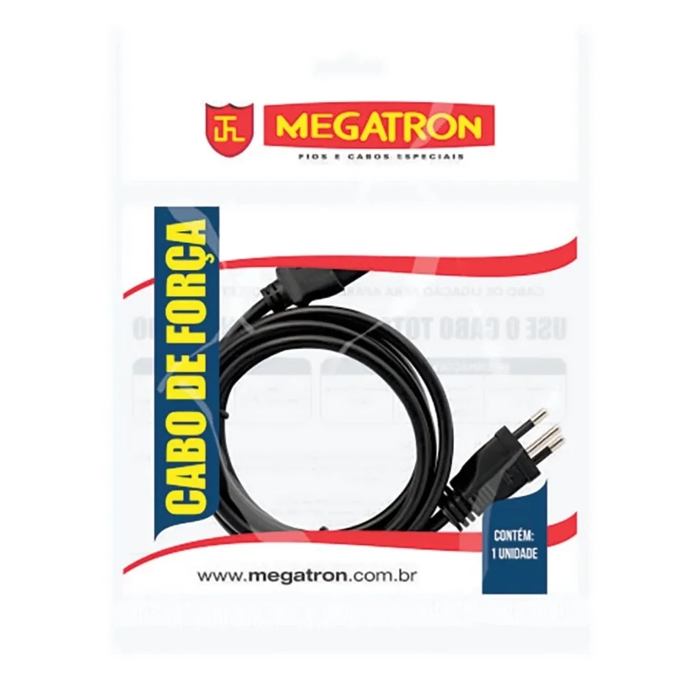 Imagem 2 de 5 do produto Cabo De Forca Para Cpu 1,8m TriPolegadasar Megatron 75752