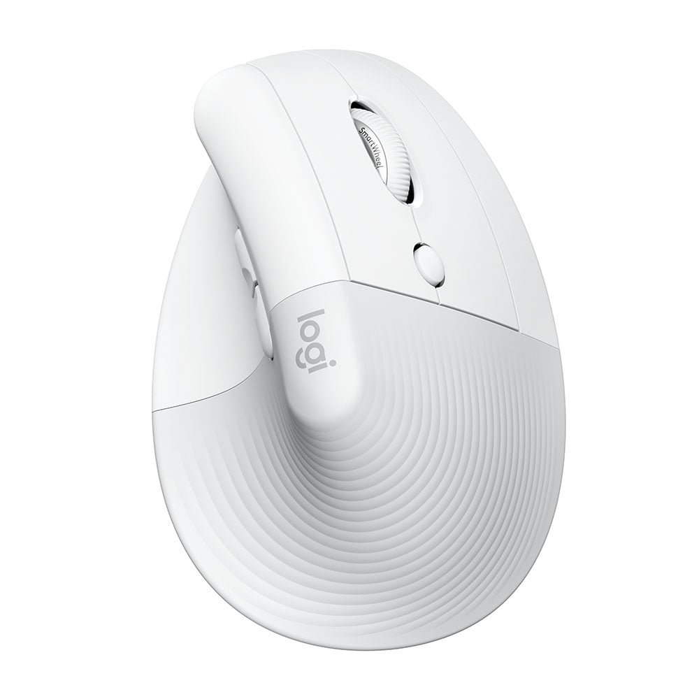 Mouse Sem Fio, Logitech, Bluetooth, USB, Logi Bolt, Vertical Lift - Branco