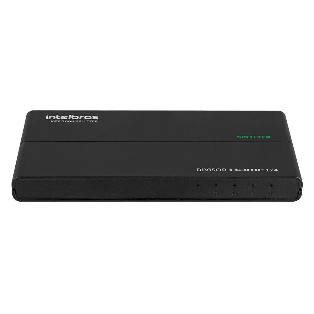 Imagem 2 de 5 do produto Divisor HDMI Intelbras, Vex 3004 Splitter, 1x4, Preto - 4780043