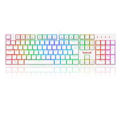 Teclado Mecânico Redragon Surara Pro, RGB, Branco, Switch Azul Óptico, Abnt2 - K582W-RGB-PRO