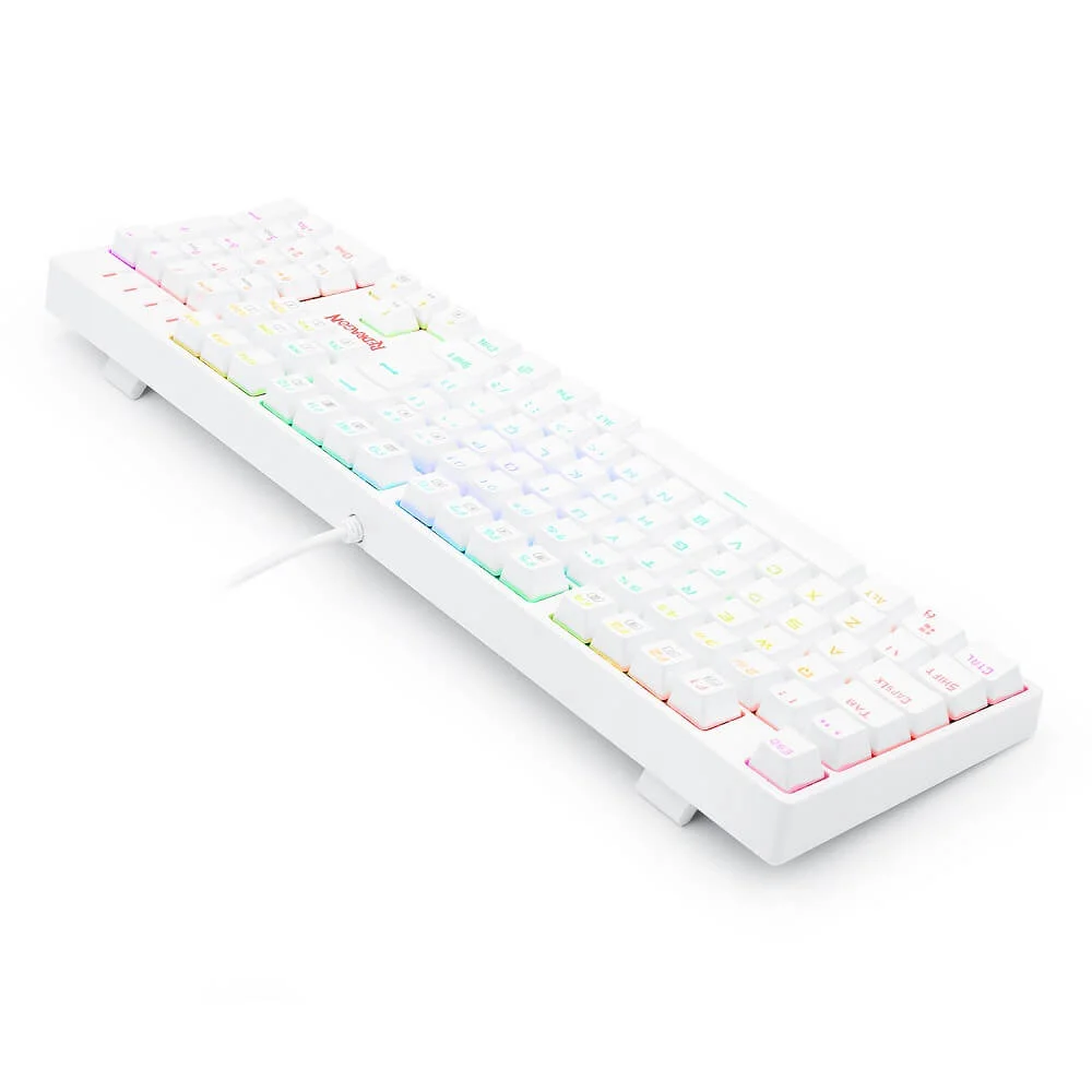 Imagem 5 de 5 do produto Teclado Mecânico Redragon Surara Pro, RGB, Branco, Switch Azul Óptico, Abnt2 - K582W-RGB-PRO