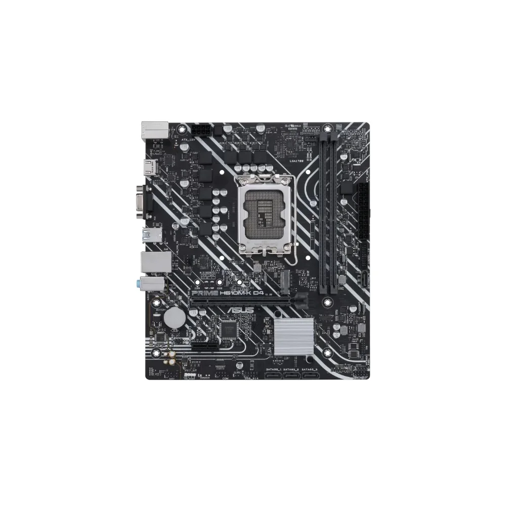 Placa-Mãe Asus Prime H610M-K D4, Intel LGA 1700, mATX, DDR4, HDMI e VGA, M.2, USB 3.2 -90MB1A10-M0EAY0
