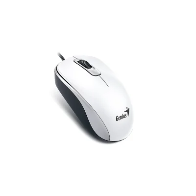 Mouse Genius Dx-110, Com Fio 1.5M, 1000 DPI, 3 Botões, Ambidestro, Branco - 31010116102