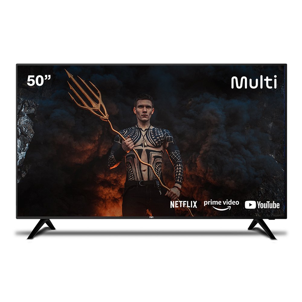 Smart TV Multi 50 Polegadas DLED 4K, 3 HDMI, 2 USB, Wi-fi, 60Hz, Linux - Tl032m