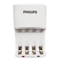 Carregador De Pilhas Philips + 4 Pilhas AA Recarregáveis - Scb2445nb