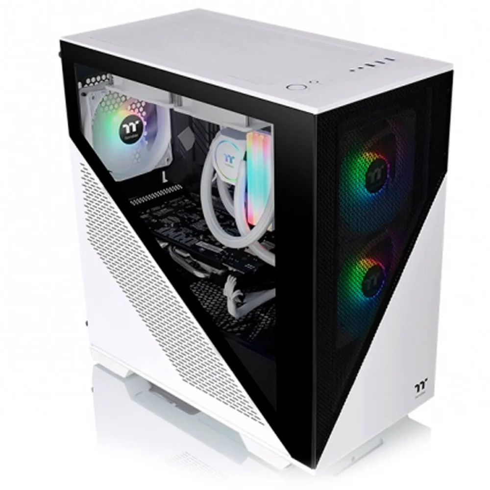 Gabinete Thermaltake Divider 170 TG Mid-Tower, ArGB, M-ATX, Vidro, 2 Fans, Snow - Ca1s400s6wn00