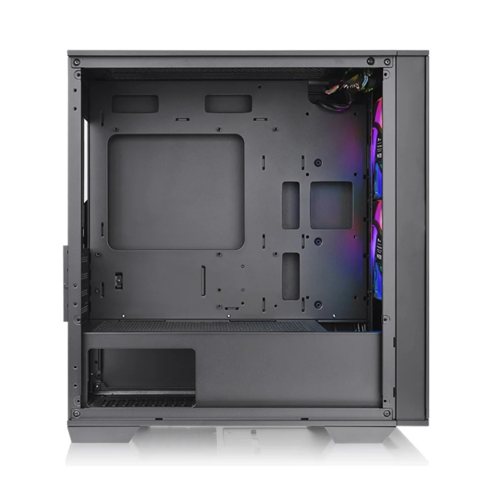 Imagem 3 de 5 do produto Gabinete Thermaltake Divider 170 TG, Mid-Tower, ArGB, M-ATX, Vidro, Com 2 Fans, Black Edition - Ca-1s4-00s1wn-00