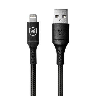 Cabo Gshield Survivor, Para Lightning / USB, 1.5M, Preto