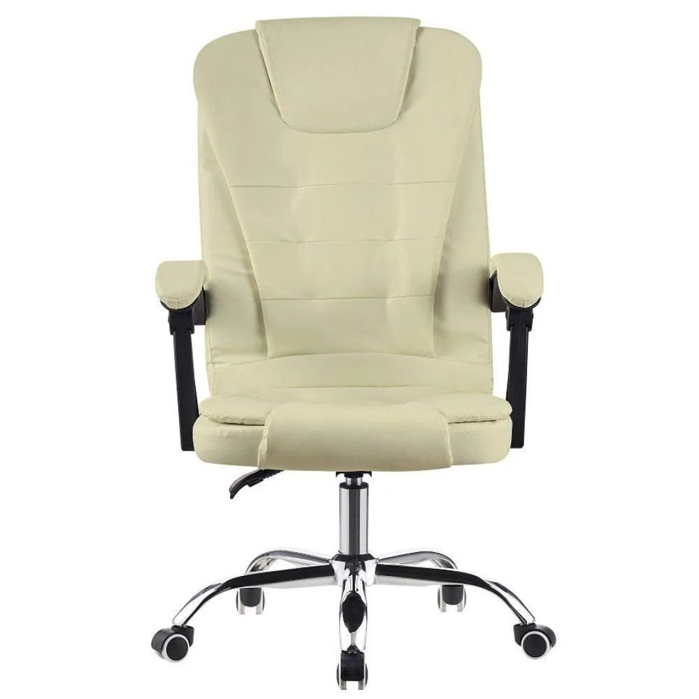 Imagem 5 de 5 do produto Cadeira Office Fortt Presidente Paris Cpf02-b, 120kg, Base Cromada, Com Rodinha, Reclinável, Branca