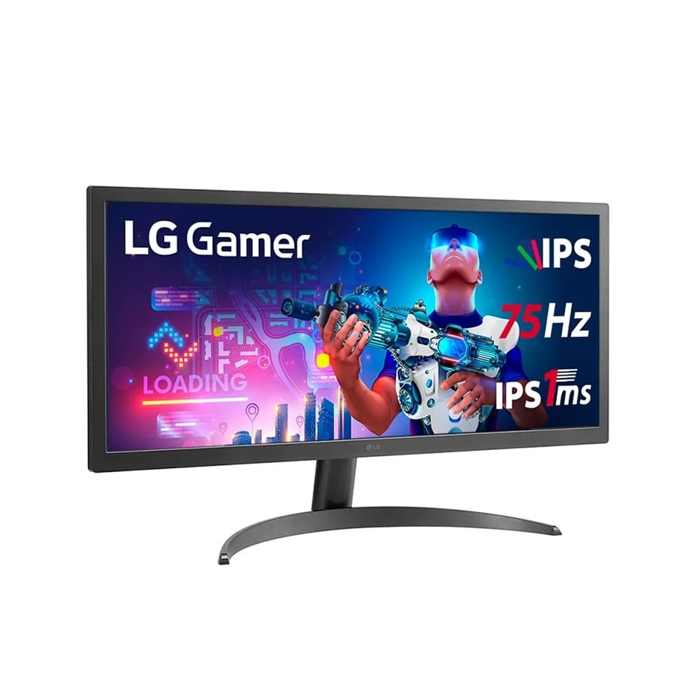 Imagem 2 de 5 do produto Monitor LG Ultrawide 26" Ips Full HD, 75Hz, 1Ms, HDR 10, AMD Freesync - 26wq500-b.awzm