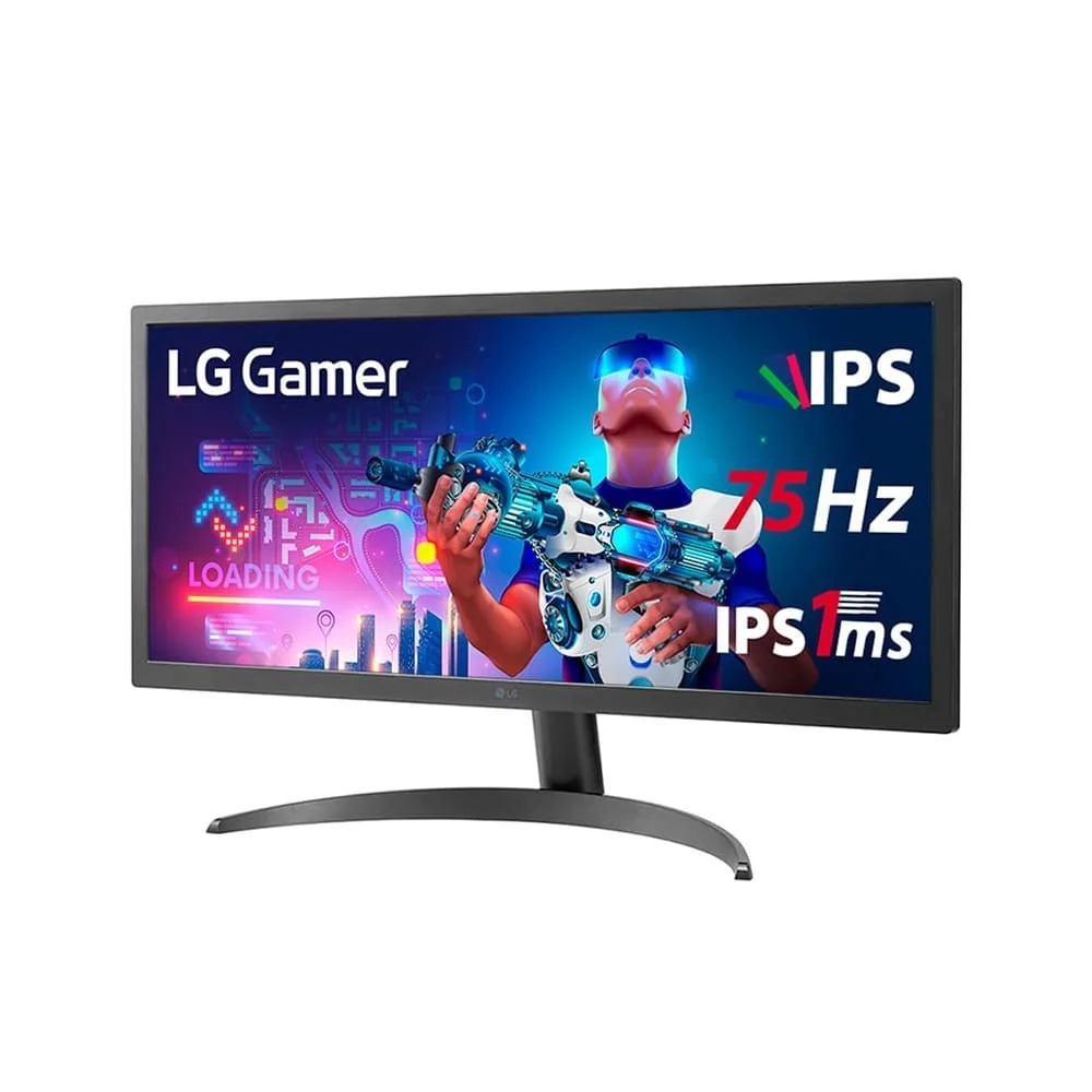 Imagem 3 de 5 do produto Monitor LG Ultrawide 26" Ips Full HD, 75Hz, 1Ms, HDR 10, AMD Freesync - 26wq500-b.awzm