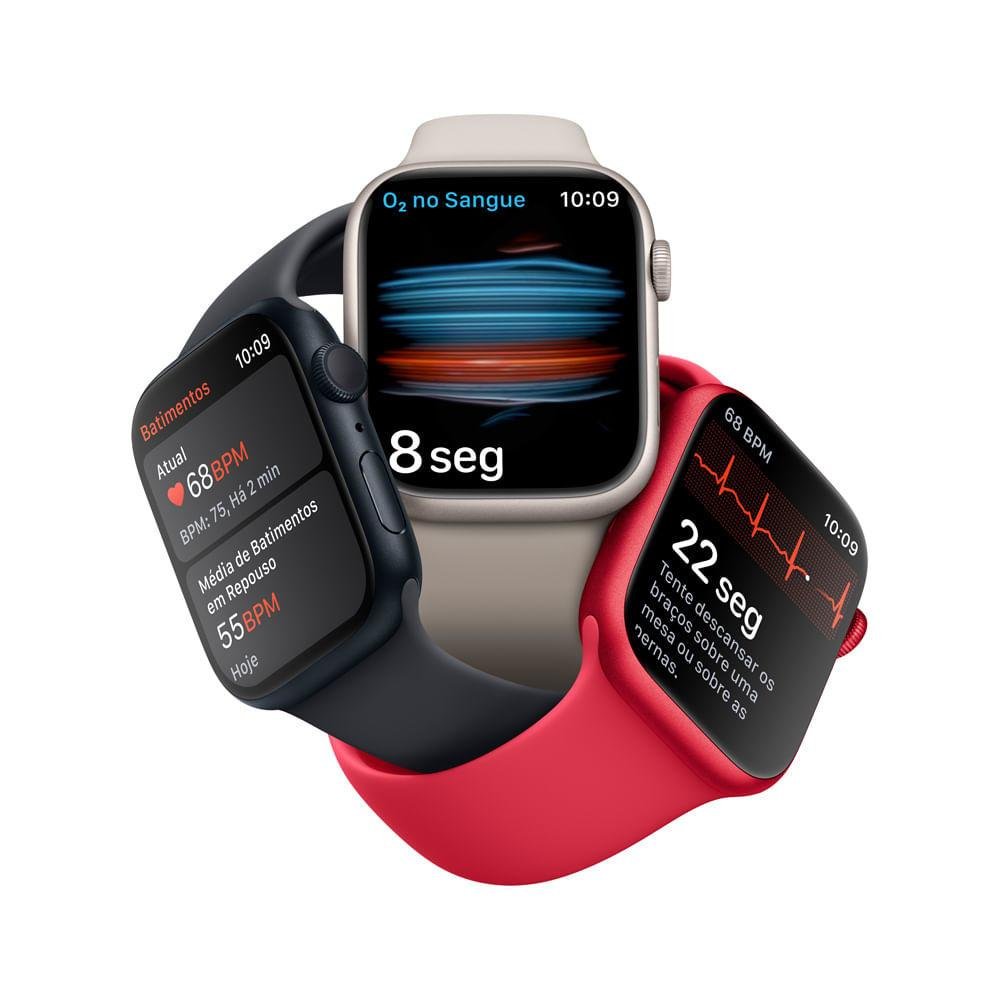 Apple Watch S8 41mm, Gps, Multiira Esportiva - Branca