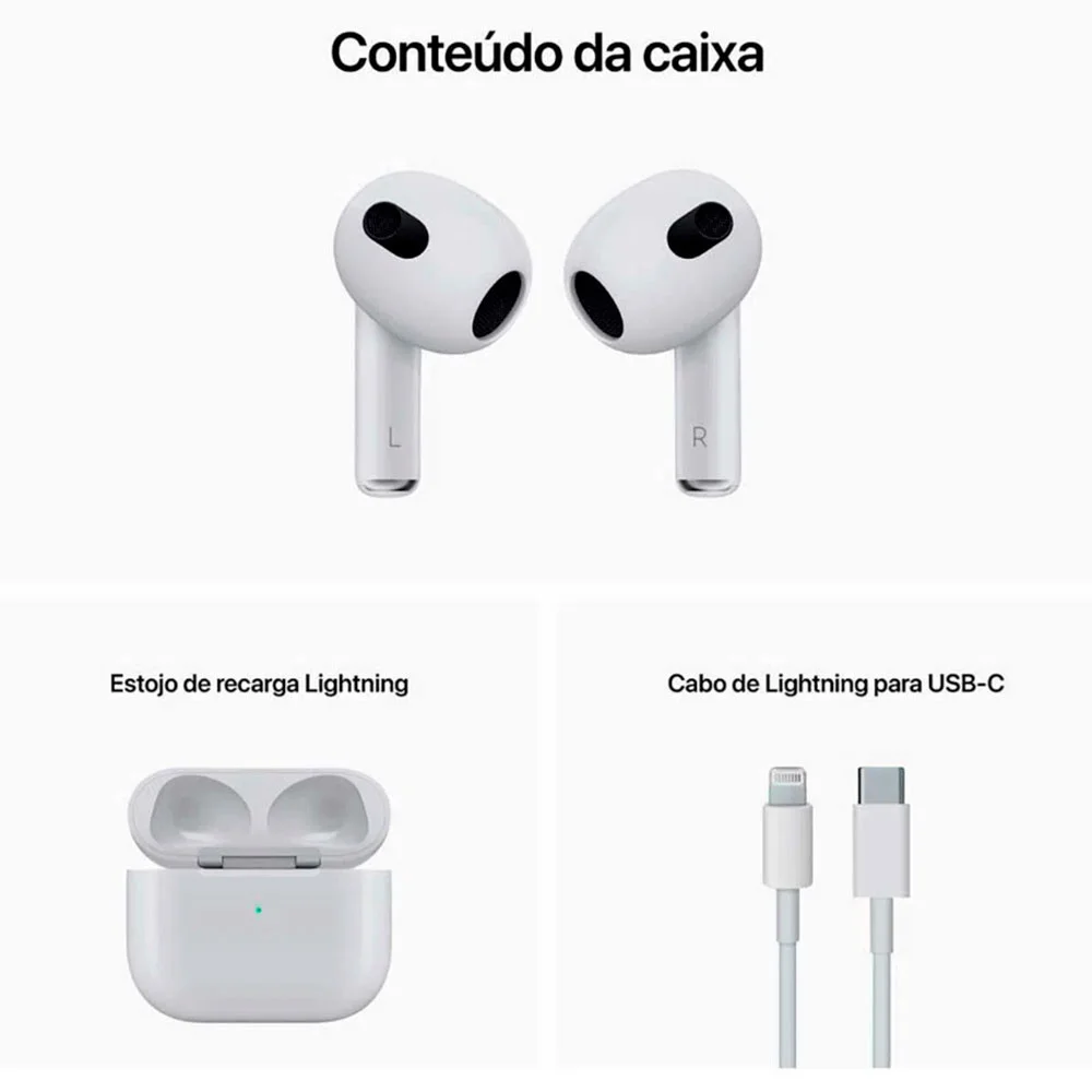 Apple Airpods 3 Geraço Lighting KaBuM