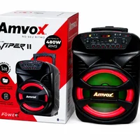 Caixa de Som, Amplif. Amvox Aca 480 Viper Ii, Preto - 110v/220v,