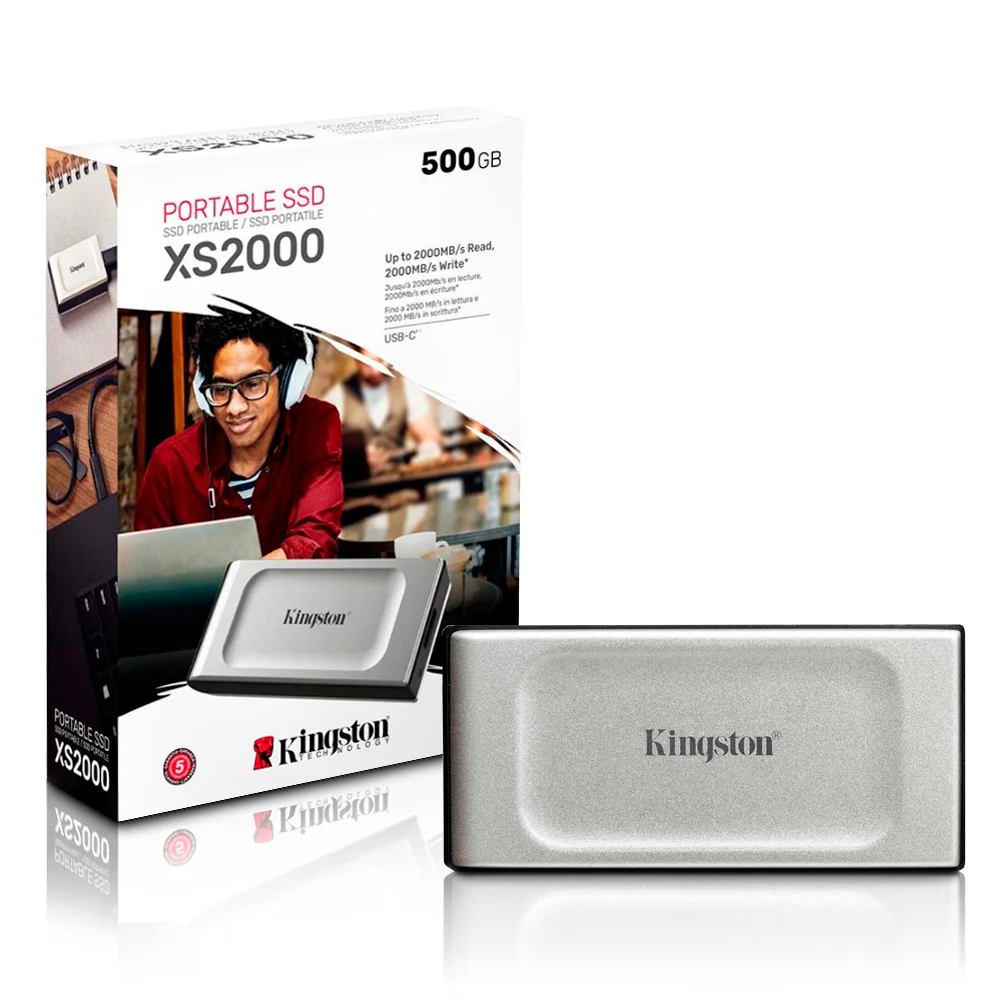 SSD Externo Kingston Xs2000 500GB KaBuM