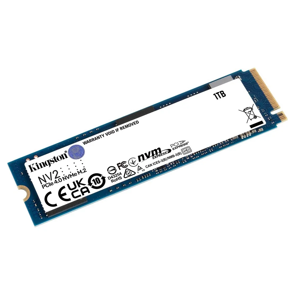 SSD 1TB Kingston Nv2, M.2 2280 PCIe, NVMe, Leitura 3500MB/s, Gravação 2100MB/s - Snv2s/1000g