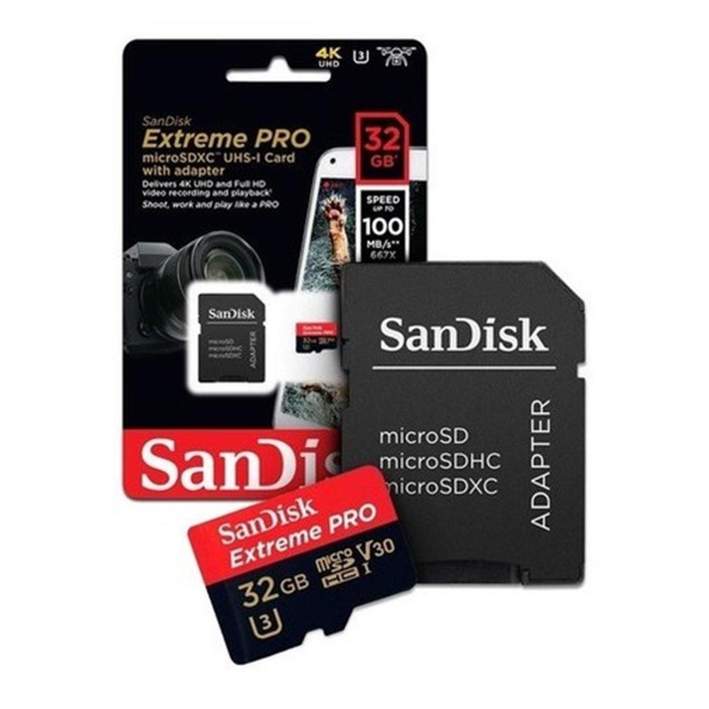 Carto Sandisk 32GB Micro SD Extreme Pro KaBuM