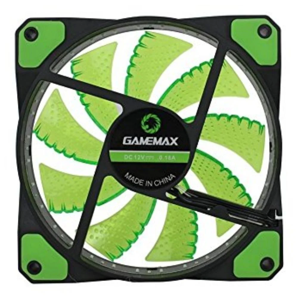 Cooler FAN Gamemax Gamer, 120mm, LED, Verde - GF12G 4
