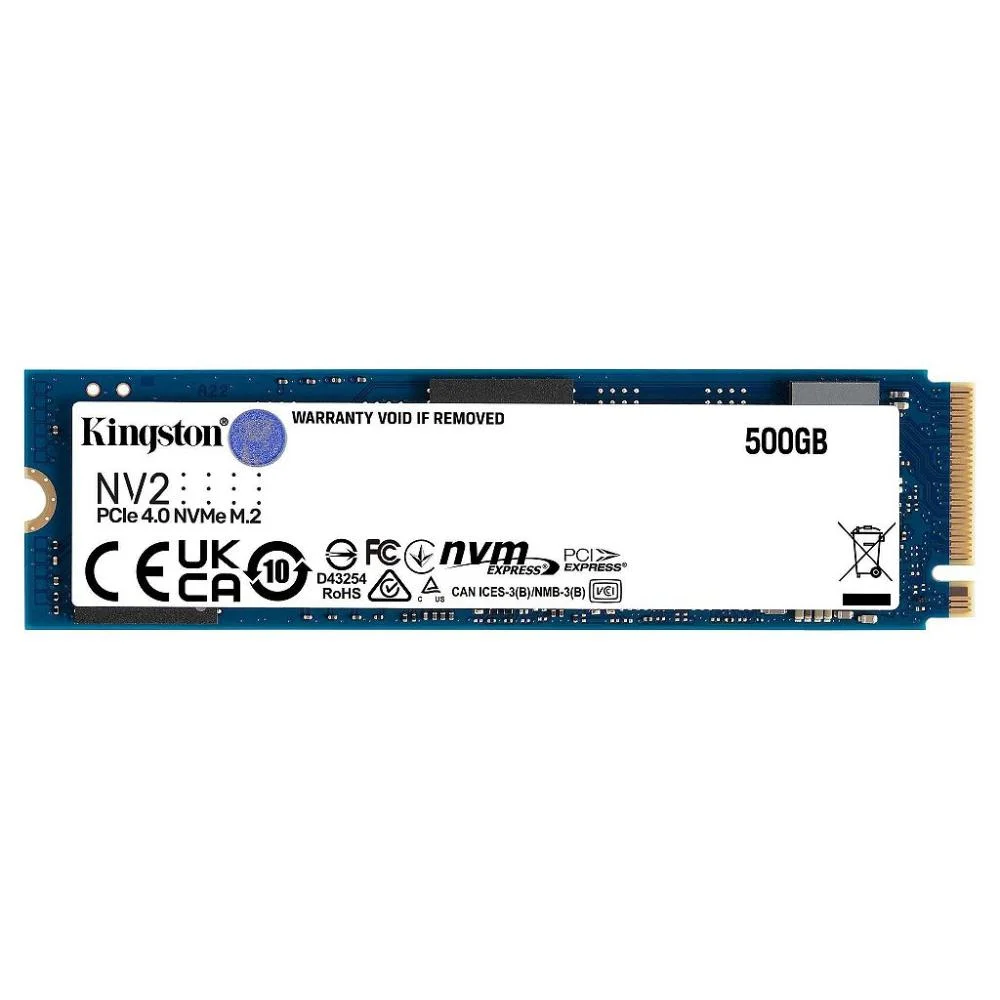 SSD Kingston Nv2 500GB, M.2 2280, NVME PCIE 4.0 X4, Leitura 3500MB/s E Gravação 2100MB/s, Preto - Snv2s/500g SSD Kingston Nv2 500GB, M.2 2280, NVME PCIE 4.0 X4, Leitura 3500MB/s E Gravação 2100MB/s, Preto - Snv2s/500g