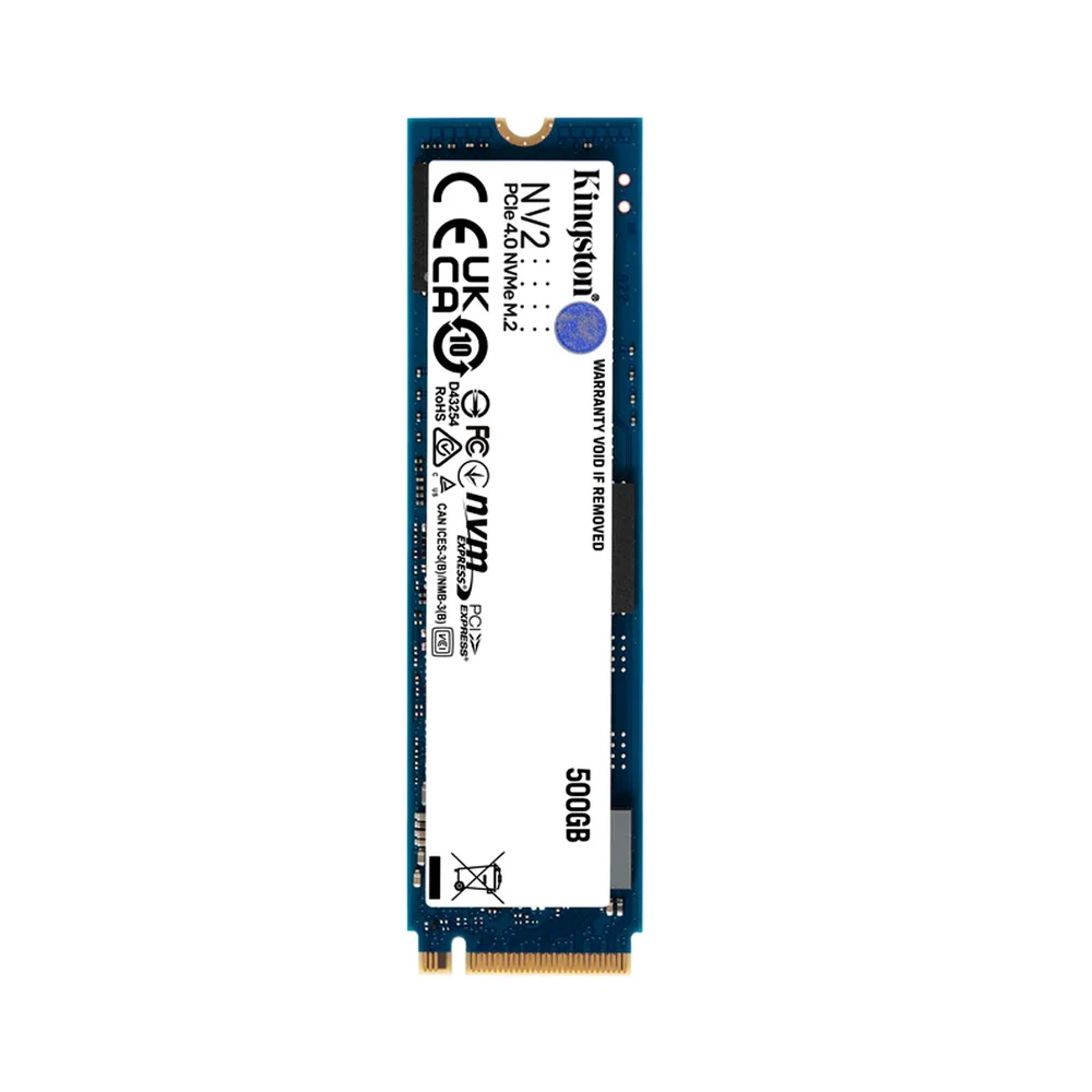 SSD Kingston Nv2 500GB, M.2 2280, NVME PCIE 4.0 X4, Leitura 3500MB/s E Gravação 2100MB/s, Preto - Snv2s/500g SSD Kingston Nv2 500GB, M.2 2280, NVME PCIE 4.0 X4, Leitura 3500MB/s E Gravação 2100MB/s, Preto - Snv2s/500g