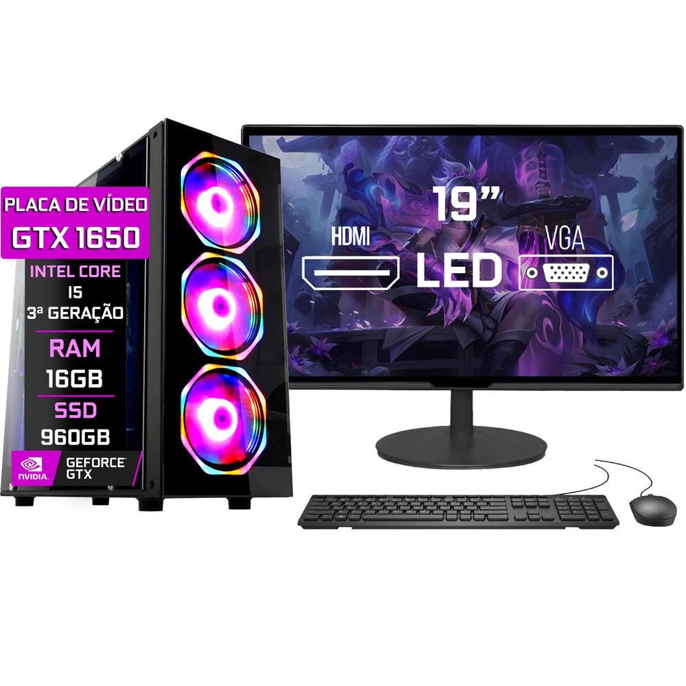 PC Gamer Completo I5 16GB GTX1650 4GB SSD960