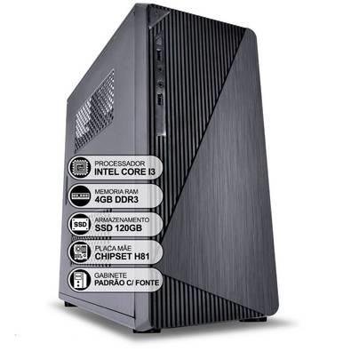 Computador Desktop, Intel Core I3 4º Geração, 4GB RAM, SSD 120GB, HDMI