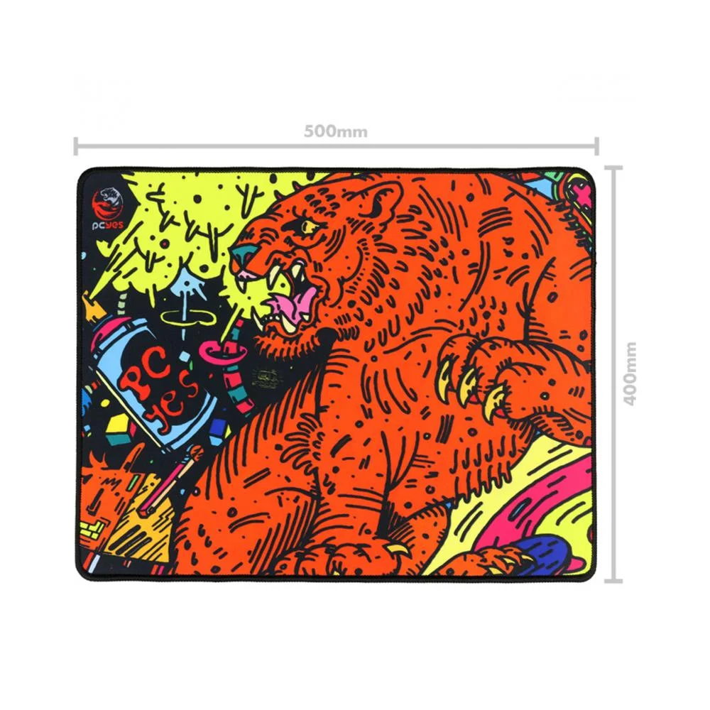 Mouse Pad Pcyes Tiger Medium, Estilo Speed, 500x400mm - Pmt50x40 Mouse Pad Pcyes Tiger Medium, Estilo Speed, 500x400mm - Pmt50x40