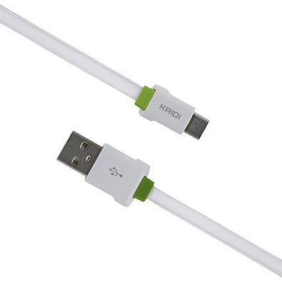 Cabo De Dados Kaidi KD-330C, USB Tipo C, 2.1Ah, 3 Metros, Fast Speed